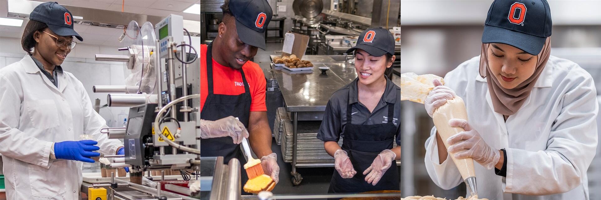 Students working in Dining Services